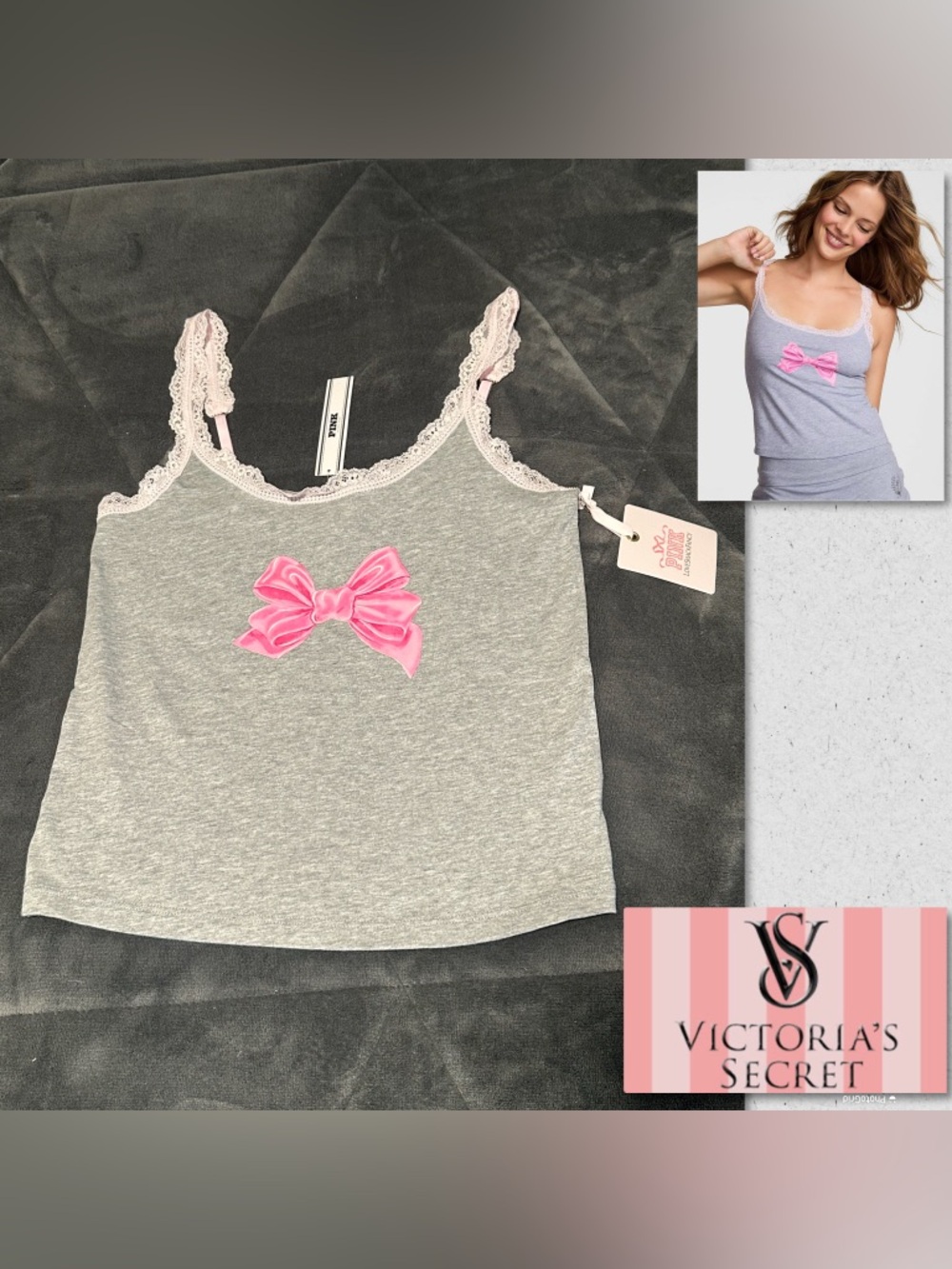 Victoria's Secret PINK x LoveShackFancy Bow Tank